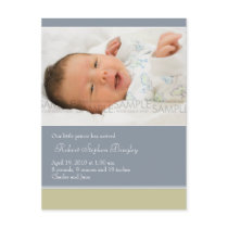 Our Little Prince • Baby Announcement postcards by CSKidsOccasions Our Little Prince • Baby Announcement postcards
