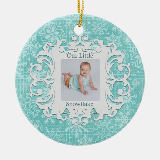 our little snowflake christmas holiday photo ceramic our little snowflake christmas holiday photo ceramic