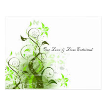 Our Love & Lives Entwined Vine RSVP Post Card