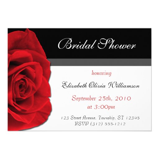 Our Love Rose ~ Bridal Shower invitations