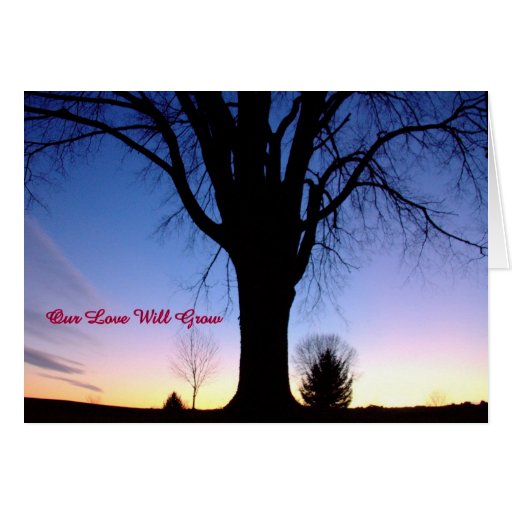 Our Love Will Grow Valentine's Day Greetings Greeting Cards