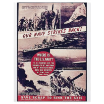 Our Navy Strikes Back! flyers