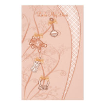 Our New Addition In Peach Hues Personalized Stationery