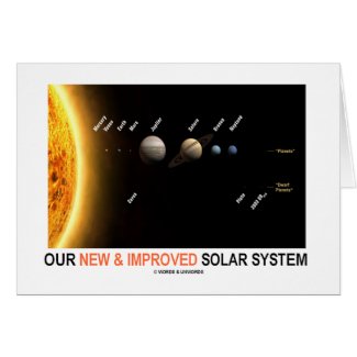 Our New And Improved Solar System (Galactic Humor) Greeting Card