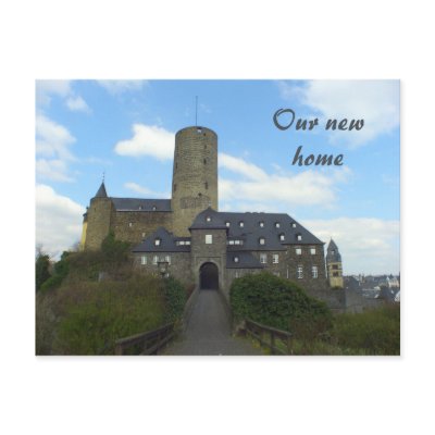 Our new home - We've moved castle cards Postcard by Rainmountain