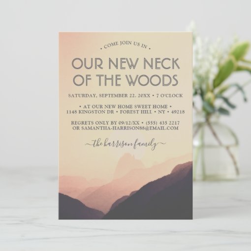 Our New Neck Of The Woods Housewarming Party Invitation Zazzle