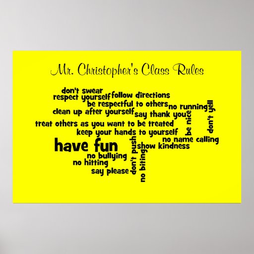 Our School Classroom Rules Poster