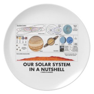 Our Solar System In A Nutshell (Galactic Attitude) Party Plate