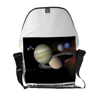 Our Solar System's Planets In Perspective Messenger Bag