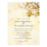 Our Tree, Leaf Background, Fall Wedding Invitation