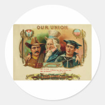Our Union Cigar Box Label   (L1) Round Stickers