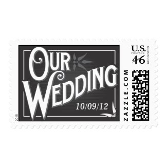 Our Vintage Wedding Postage Stamp
