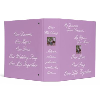 Free Wedding Planning Magazines on Beautiful Wedding Planner Binder In Lilac For Keeping All Of Your