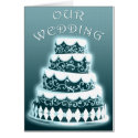 Our Wedding : Blue Cake : cards