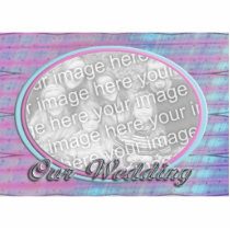 Our Wedding blue pink photo frame photo sculptures
