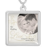 Our Wedding - Bride & Groom LOVE Photo Pendant