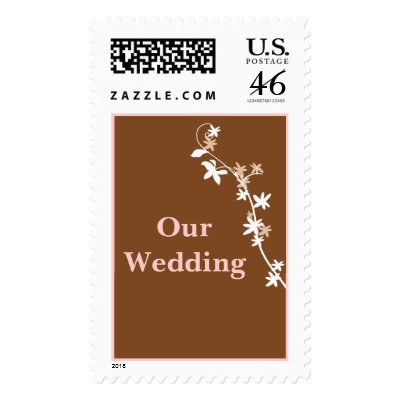 Our Wedding Brown Colors Postage Stamps