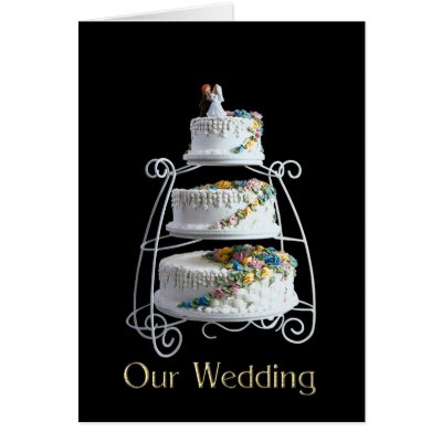Our Wedding Cake 2 Greeting Cards by APGWeddings