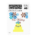 OUR WEDDING CAKE postage