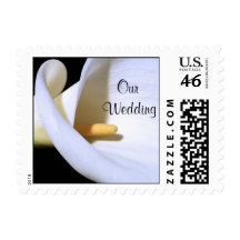 Our Wedding Calla Lily SMALL Postage Stamp