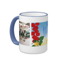 Our Wedding Day Flowered (1) [ CUSTOMIZE ] mugs