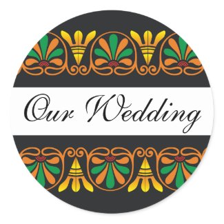 Our wedding elegant Border Designer stickers sticker