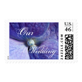 Our Wedding Hydrangea Postage Stamp stamp