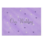 Our Wedding Invitations, Purple and Silver Stars invitations