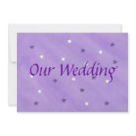 Our Wedding Invitations, Purple and White Stars invitations