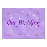 Our Wedding Invitations, Purple and White Stars invitations