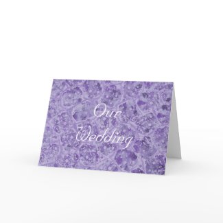 Our Wedding invitations, shades of purple card