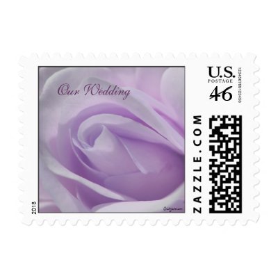 Our Wedding Lavender Flower Postage Stamps