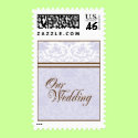 Our Wedding Medium Postage-Lavender & Brown postage