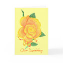 Our Wedding, Orange rose, wedding invitations card