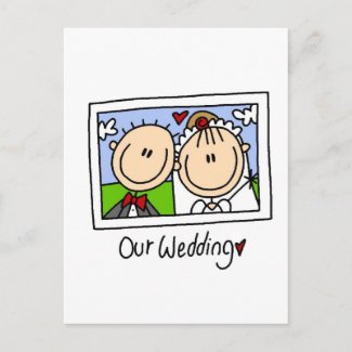 Our Wedding Photograph Tshirts and Gifts postcard