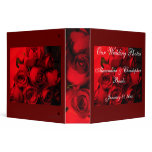 "Our Wedding Photos" - Crimson Bouquet Vinyl Binder