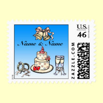 "Our Wedding" postage