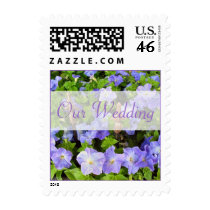 Our Wedding purple flowers Stamps