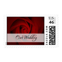 Our Wedding : Red Rose : postage