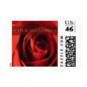 Our Wedding-Red Rose Small Postage stamp