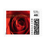 Our Wedding-Red Rose Small Postage postage