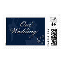 Our Wedding - Silver and Blue Stamps