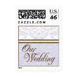 Our Wedding Small Postage-Lavender & Brown postage