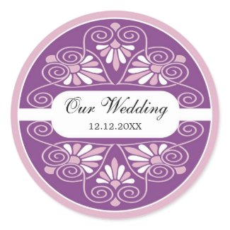Our Wedding Stickers:Pink And Purple sticker