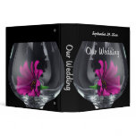 Our Wedding Wine Glass Pink Daisy binders