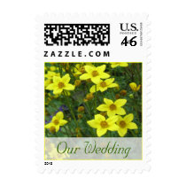 Our Wedding yellow flowers Postage Stamps