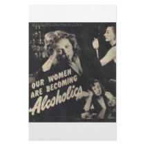 Our women are becoming alcoholics! personalized stationery