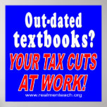 Out-dated textbooks (blue) poster