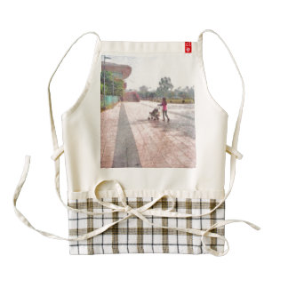Out for a stroll zazzle HEART apron