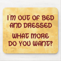 Out of Bed mousepads by SillyShirts Out of Bed mousepads